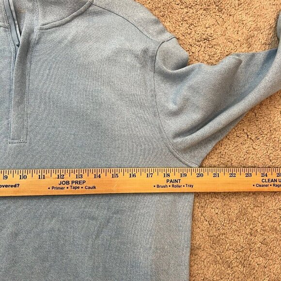 Walter Hagen Midweight 1/4 Zip Pullover Top Light Blue Cotton Blend Size S NWT - Picture 8 of 10